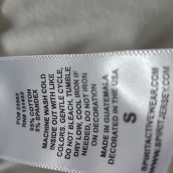 SPIRIT athletic shorts Ecru size Small NWOT - Picture 9 of 10